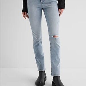 Light Blue Distressed Women's Jeans